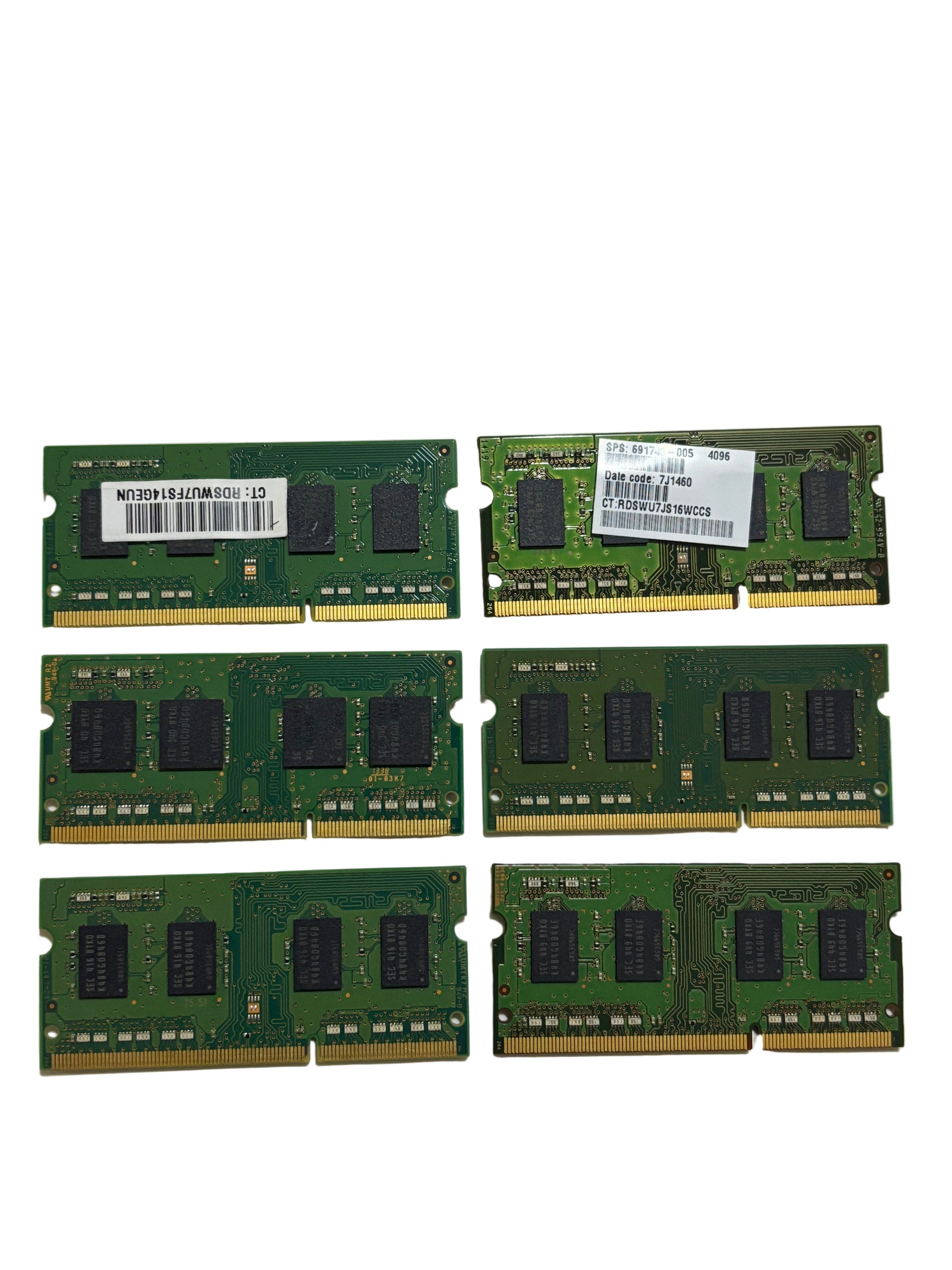 Samsung 24GB DDR3L 1Rx8 (6x4GB) PC3L-12800S-11-12-B4 Laptop memory modules M471B5173DB0-YK0 RAM