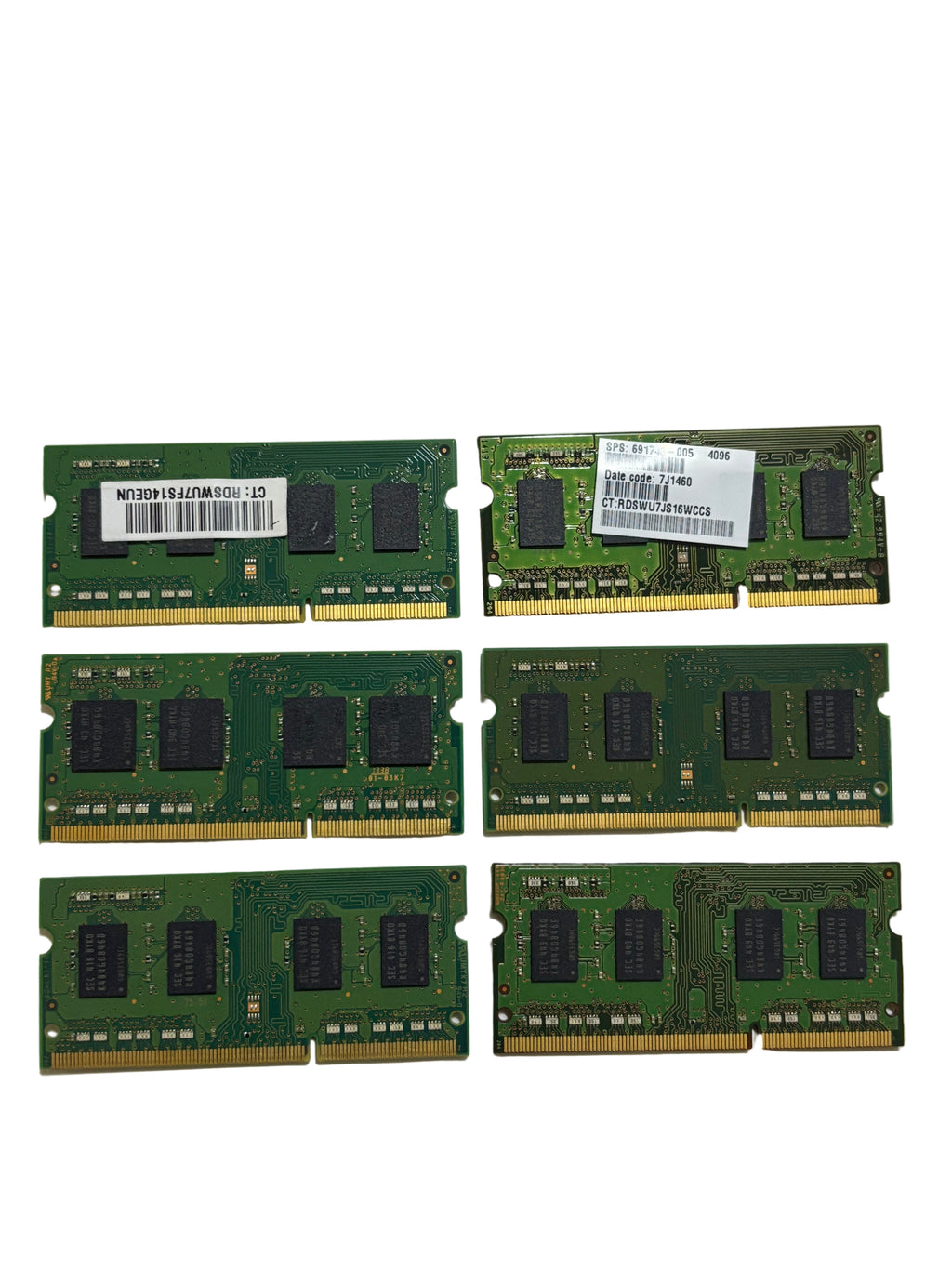 Samsung 24GB DDR3L 1Rx8 (6x4GB) PC3L-12800S-11-12-B4 Laptop memory modules M471B5173DB0-YK0 RAM