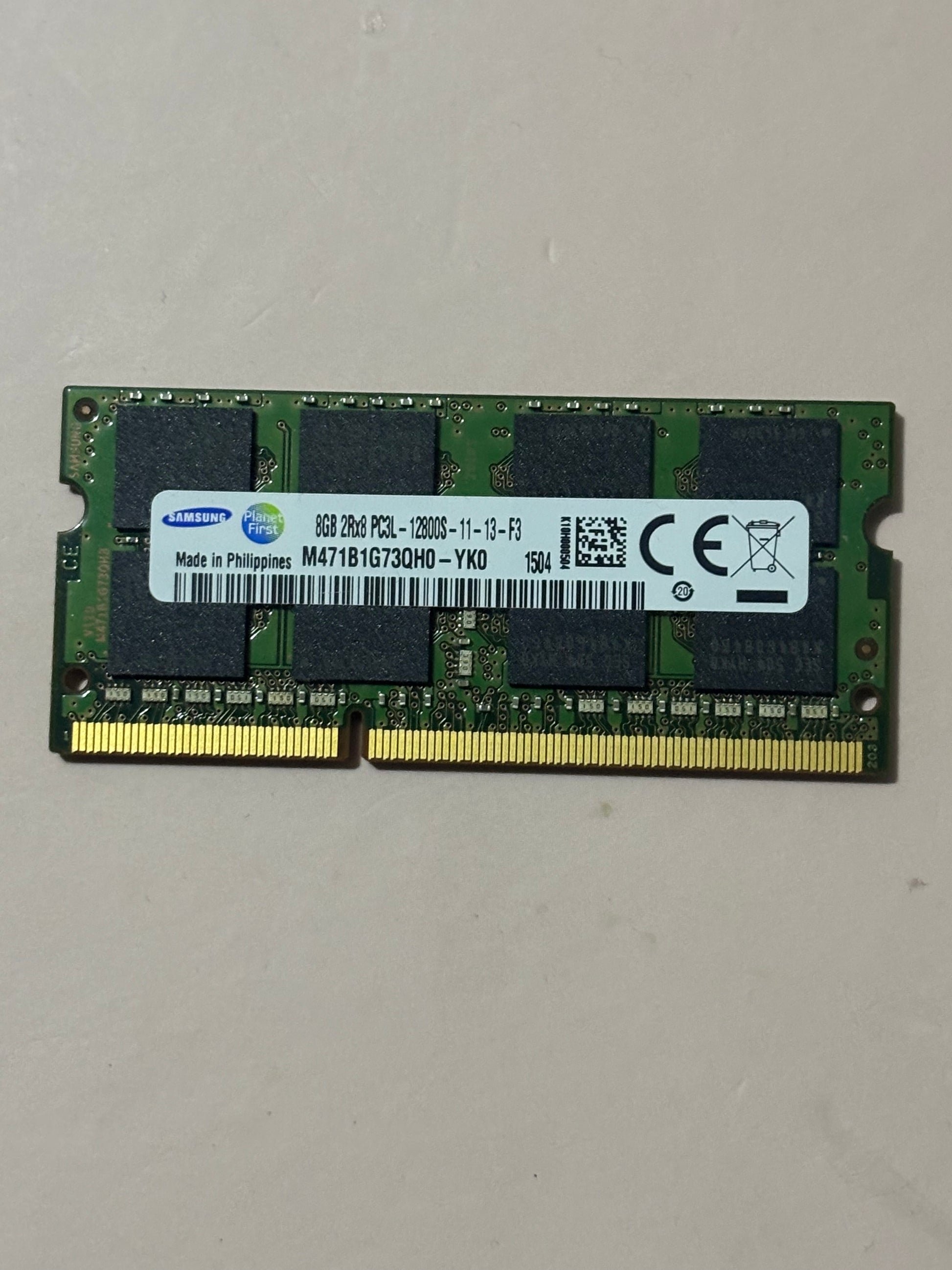 8GB RAM DDR3-PC3L-12800S(Samsung)2Rx8 SODIMM