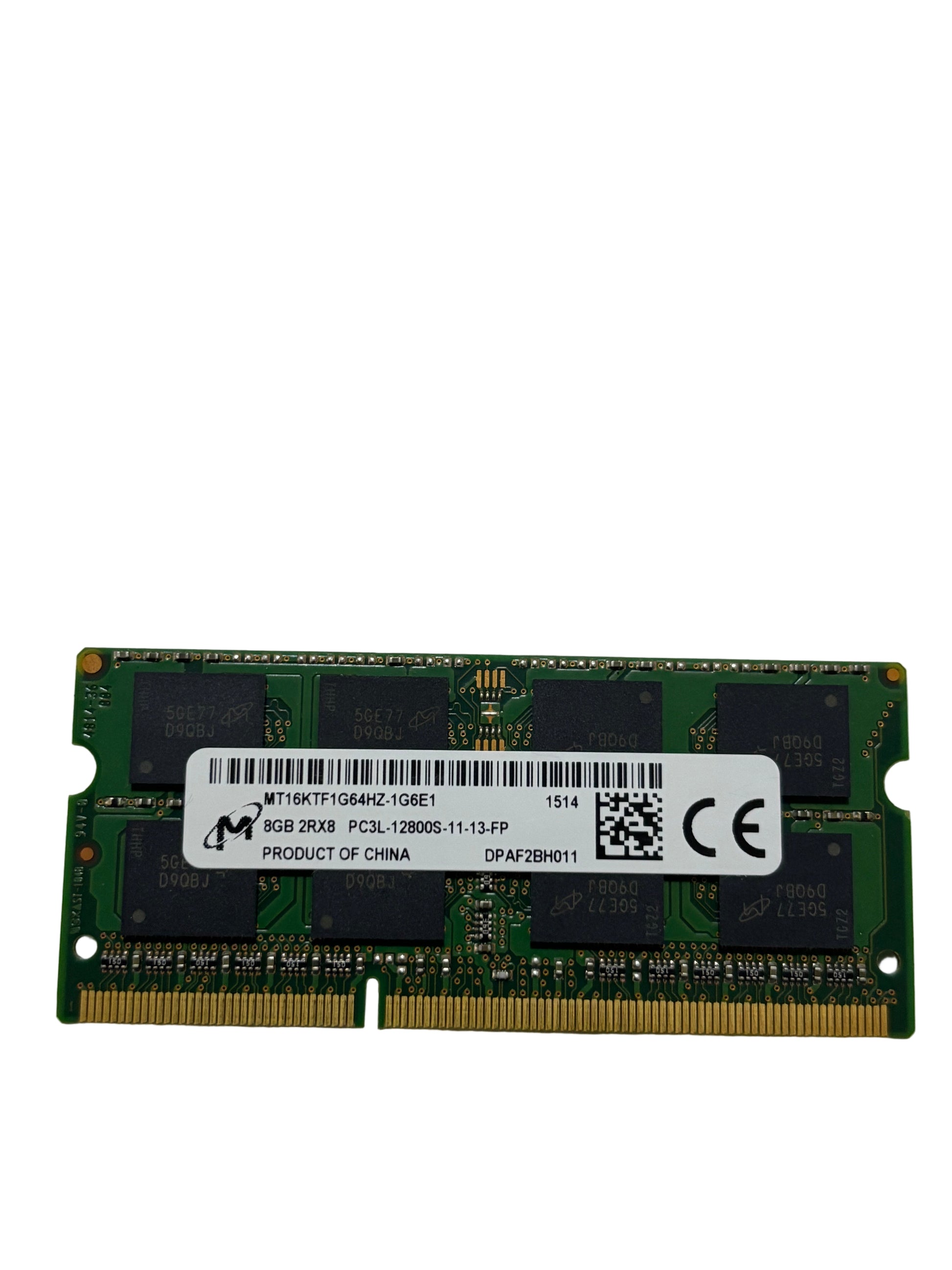 Micron 8GB DDR3L 1600MHz SODIMM memory module laptops 2Rx8 MT16KTF1G64HZ-1G6E1