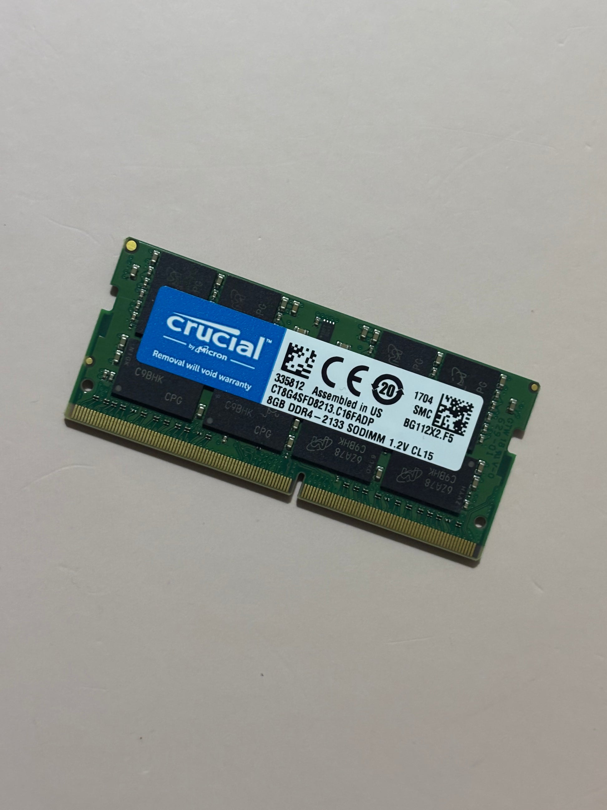 8GB DDR4 RAM -pc4 2133 SODIMM (crucial)