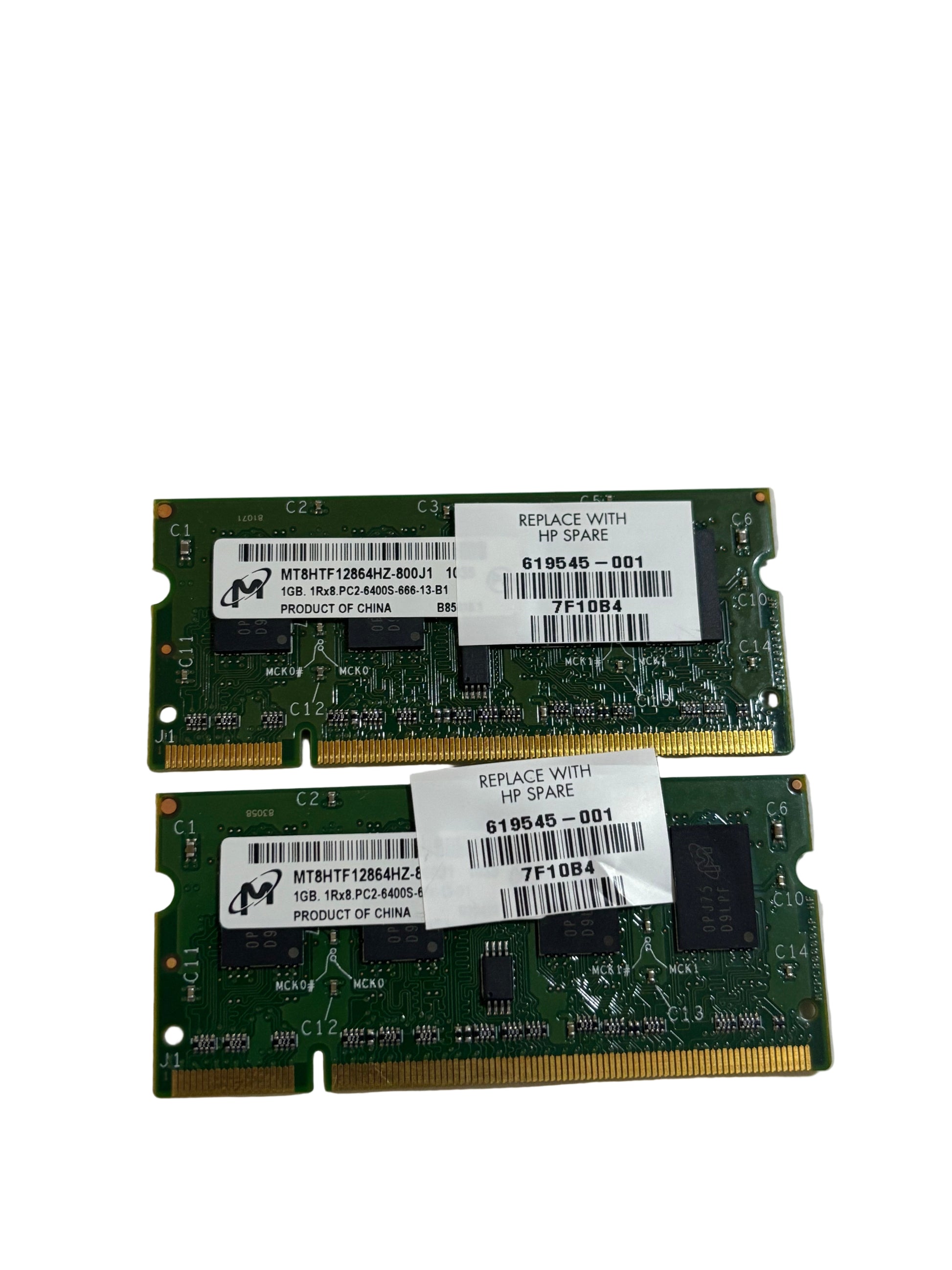 HP-branded laptop memory 2GB DDR2) 2x1GB (1Rx8) PC2-6400S MT8HTF12864HZ-800J1