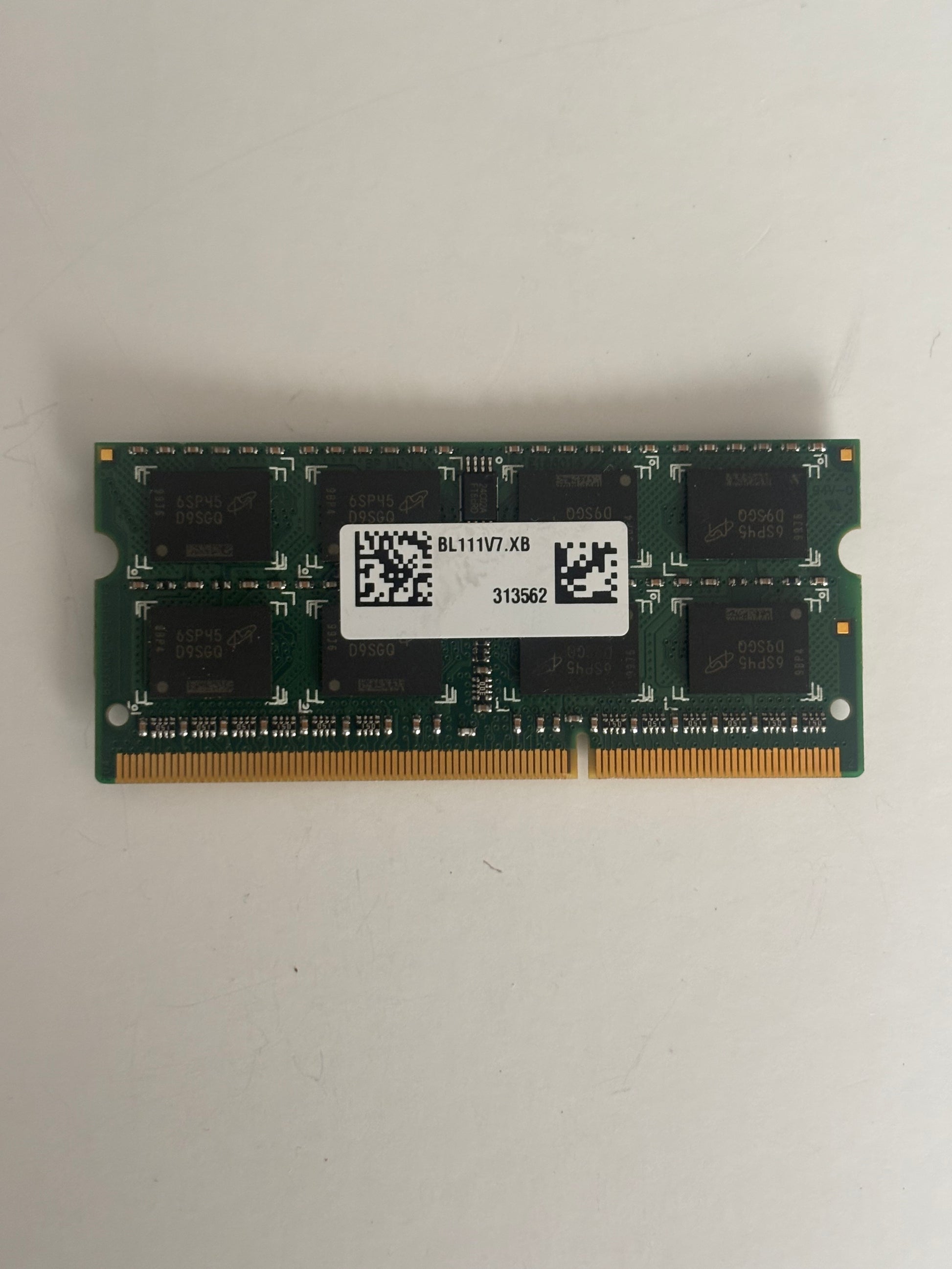 8GB DDR3- PC3L 1600 Crucial SODIMM Memory Ram (2Rx8)