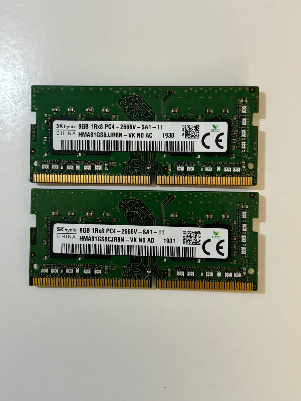 16GB DDR4 Memory Ram (2x8GB) PC4-2666v Sk Hynix SODIMM (1Rx8