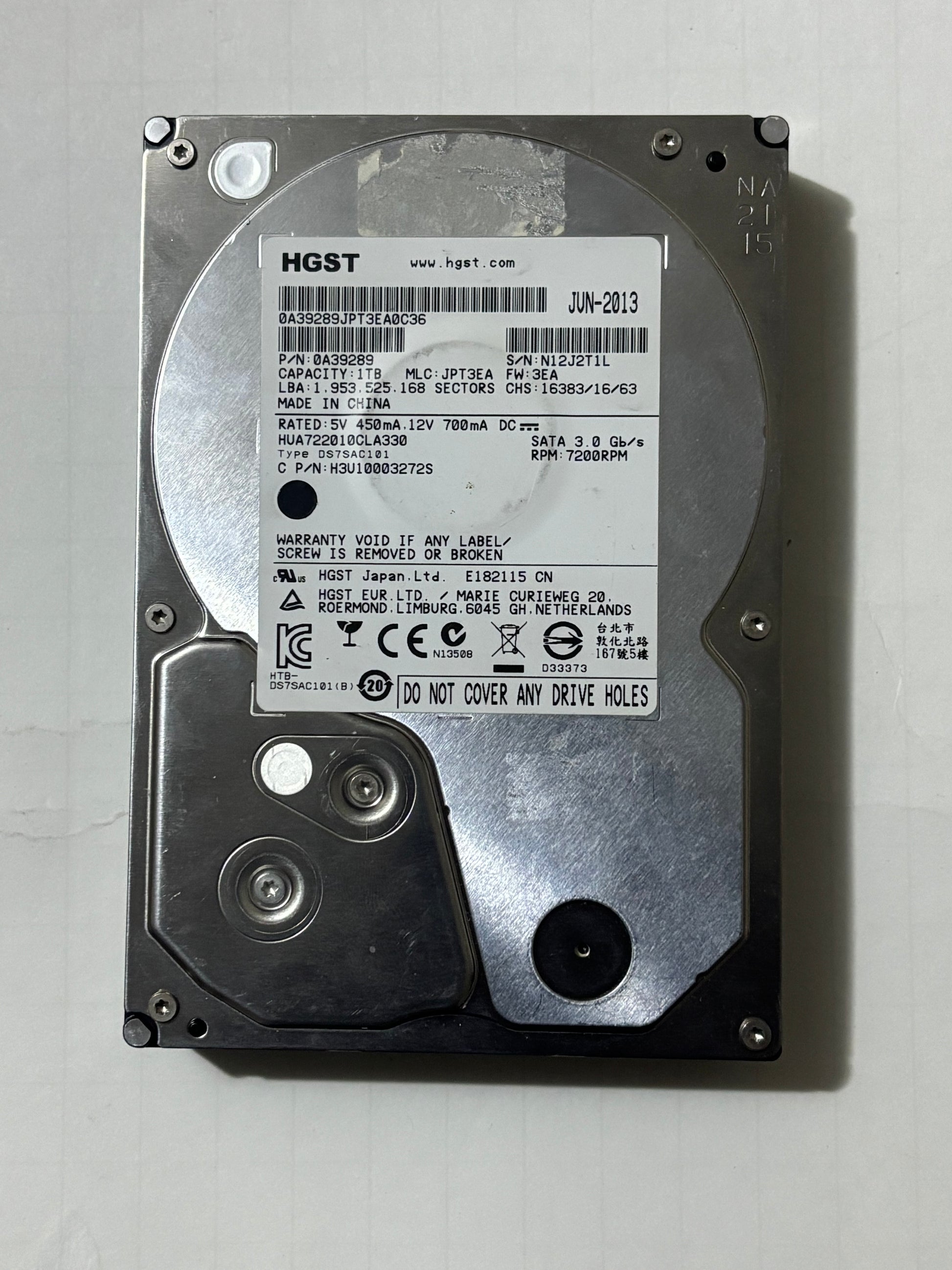 1TB Desktop SATA Hard Drive 3.5(HGST