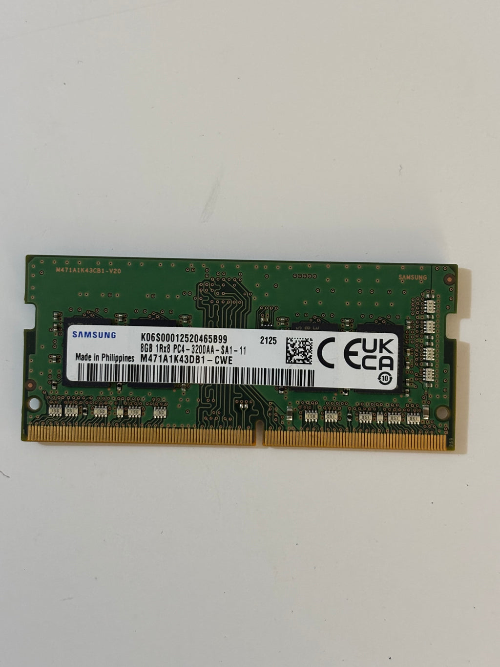 8GB DDR4-PC4-3200AA Samsung Memory Ram SODIMM 1Rx8