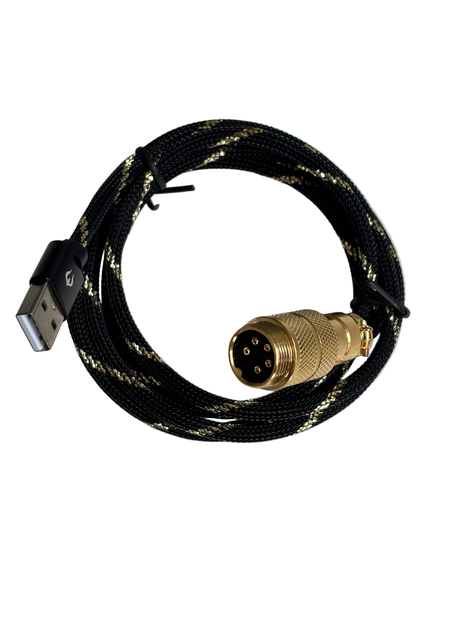 USB-C Coiled Keyboard Cable 5ft - Premium Gaming Mechanical Keyboard Cable GX16