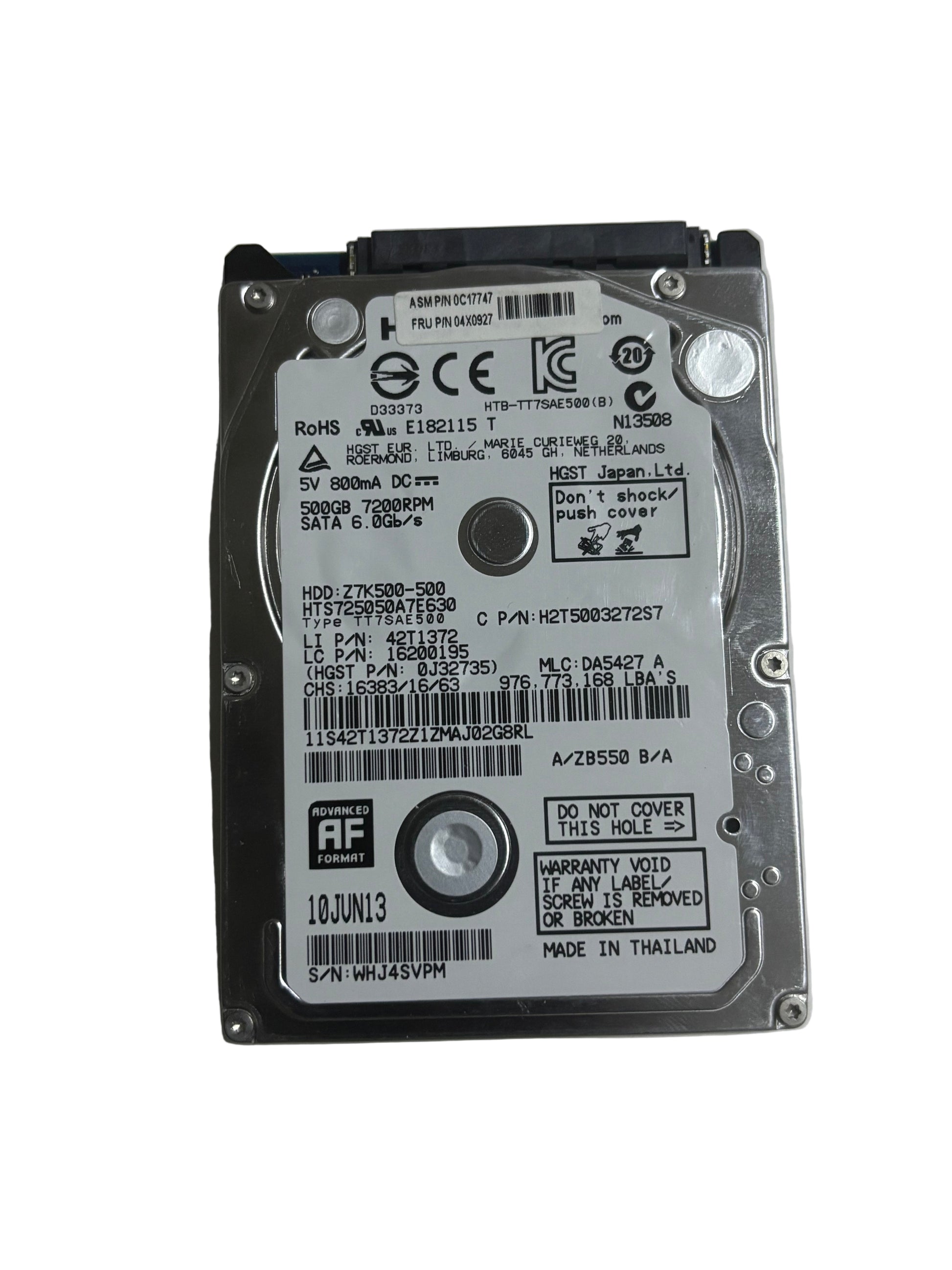 500GB 2.5-inch” 7mm HGST Travelstar Z7K500-500 Laptop SATA 6.0 Gb/s hard drive