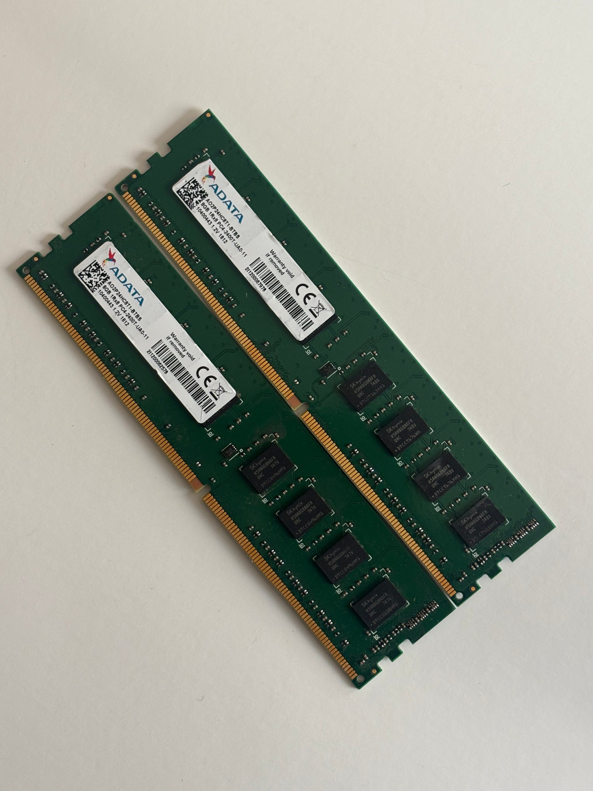 16GB DDR4-PC4-2400t-2x8GB(ADATA)DIMM RAM
