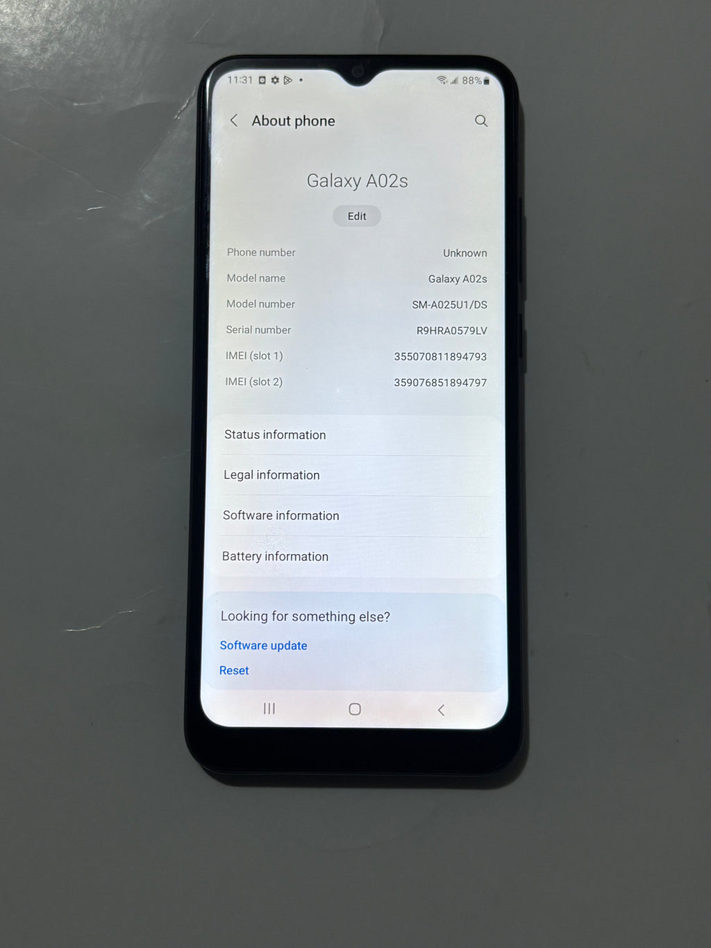 Samsung galaxy A02S android phone Unlocked
