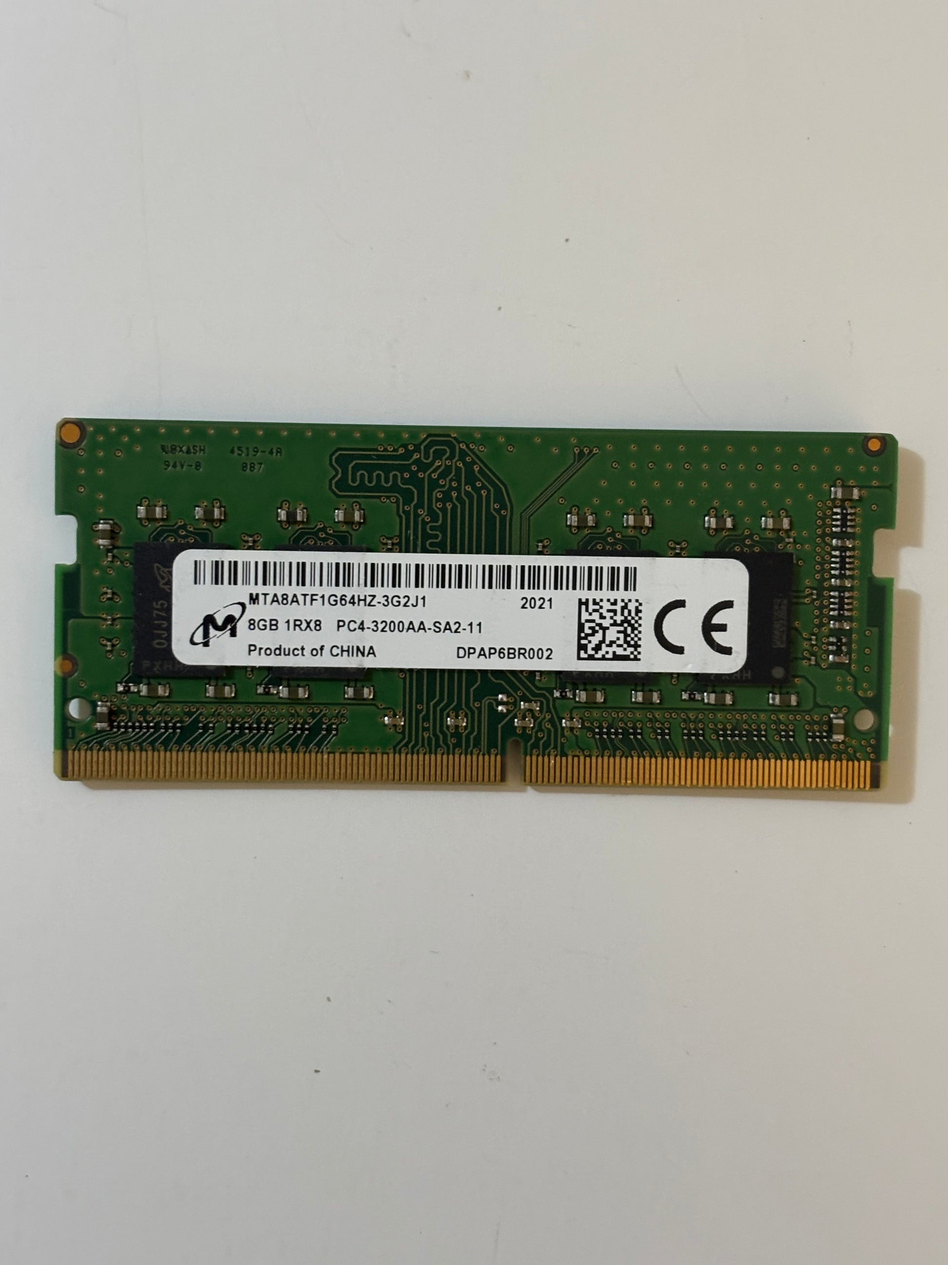 Micron 8GB DDR4 -PC4 3200AA-1Rx8 SO-DIMM memory Ram module