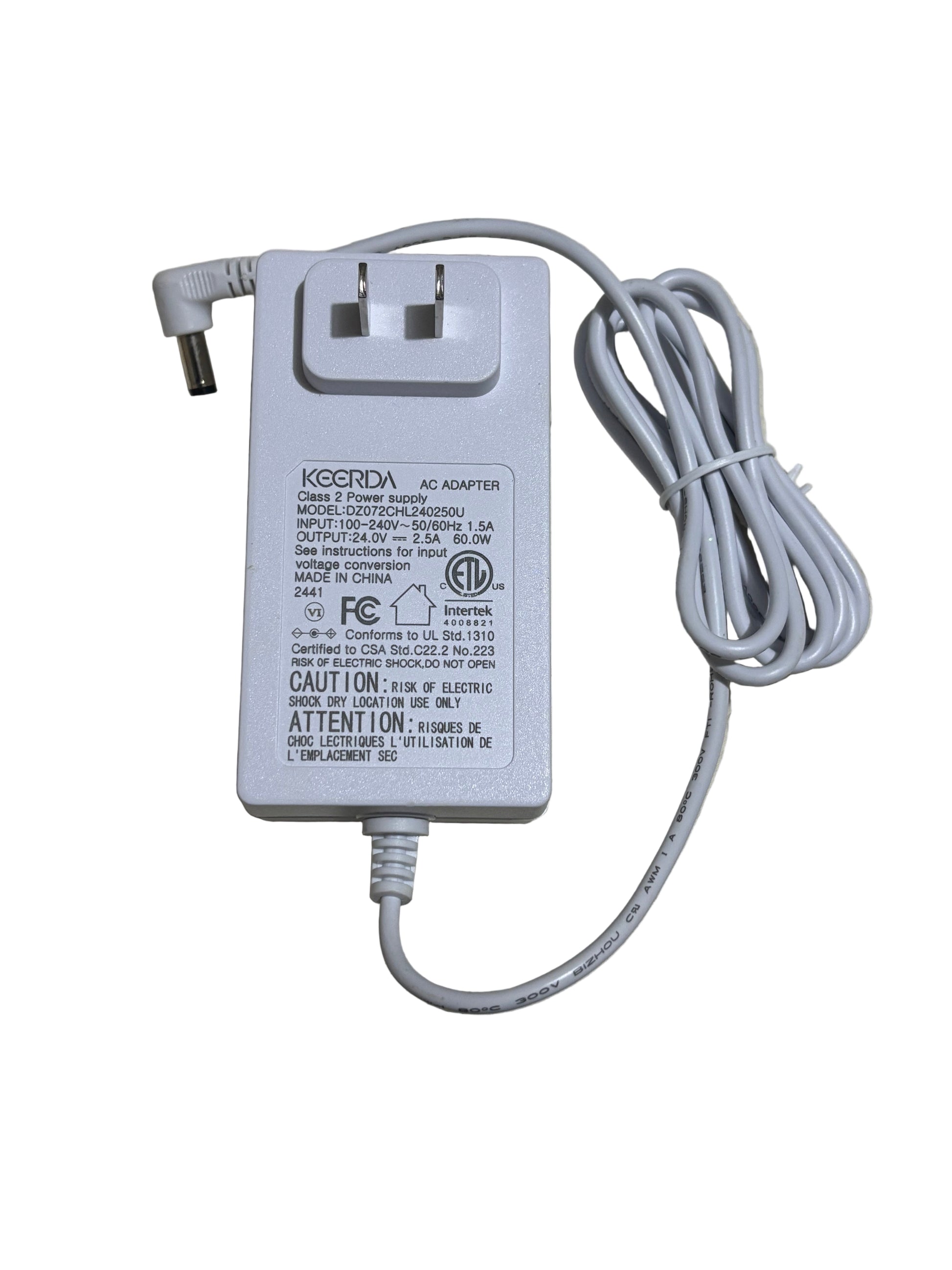 24.0v 2.5A/60.0w Ac/Dc Adapter 5.5x1.7mm Connector