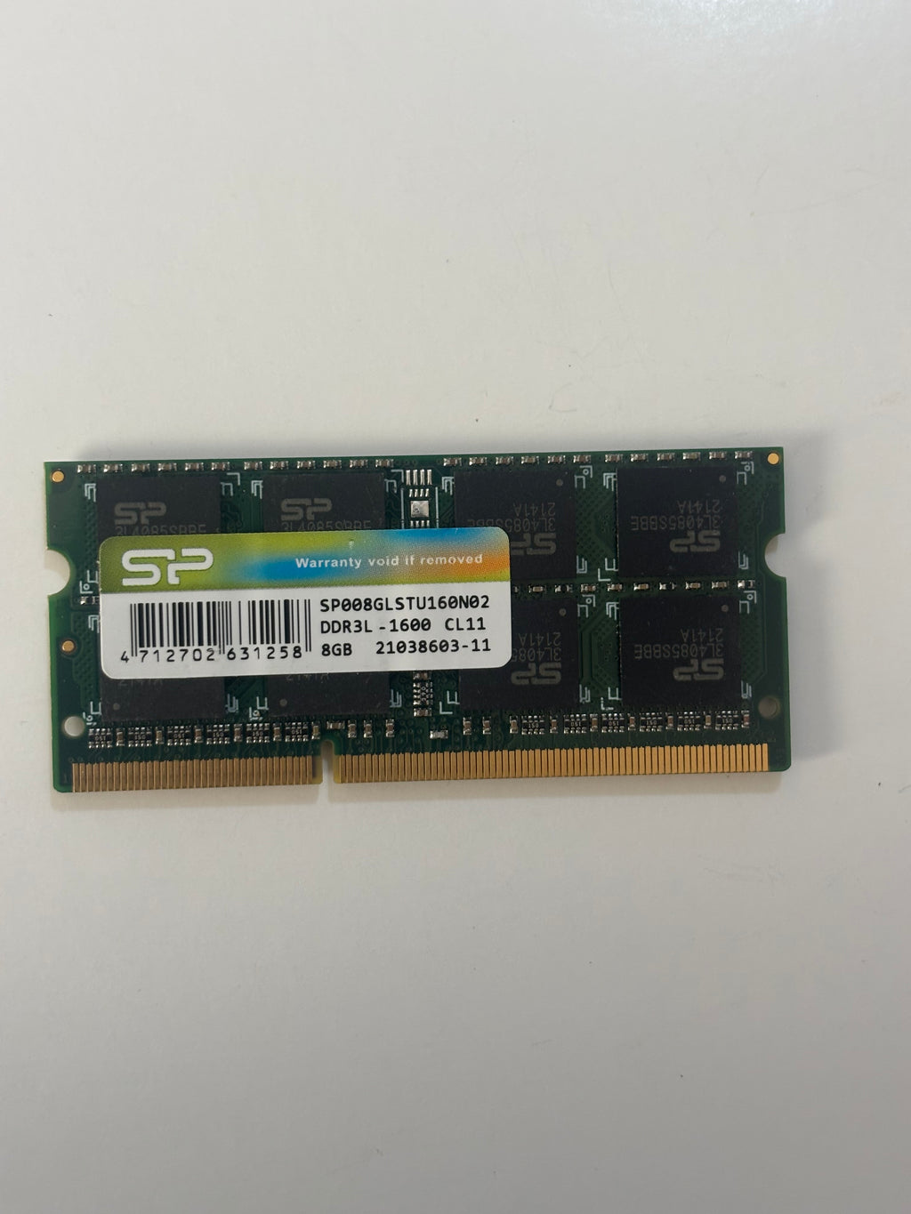 8GB DDR3L PC3L-1600 Memory Ram SODIMM-Silicon Power (2Rx8)