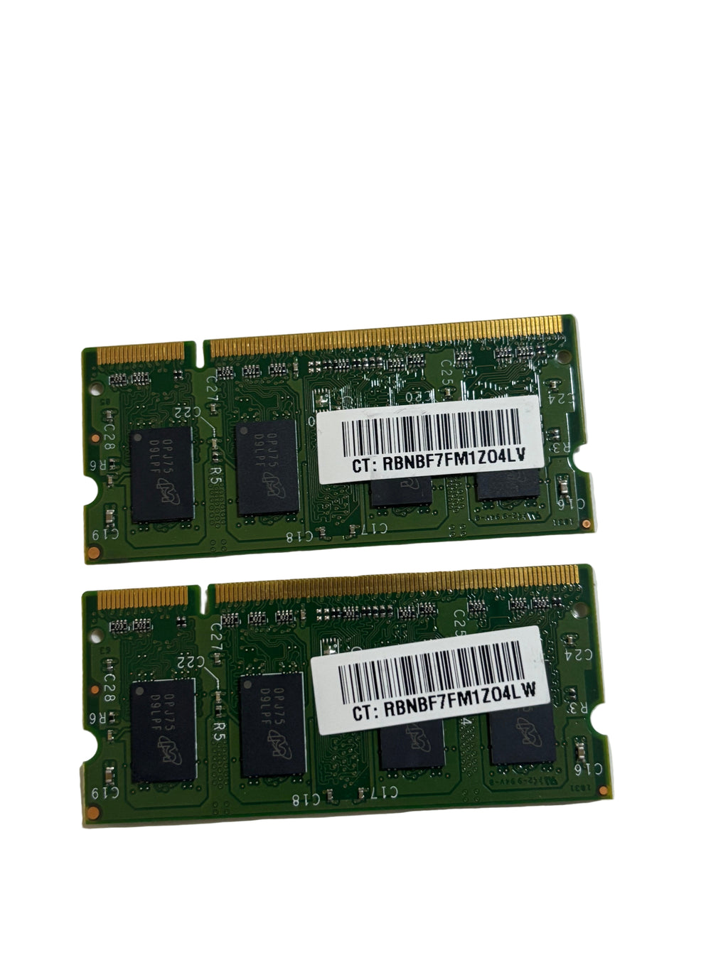 HP-branded laptop memory 2GB DDR2) 2x1GB (1Rx8) PC2-6400S MT8HTF12864HZ-800J1