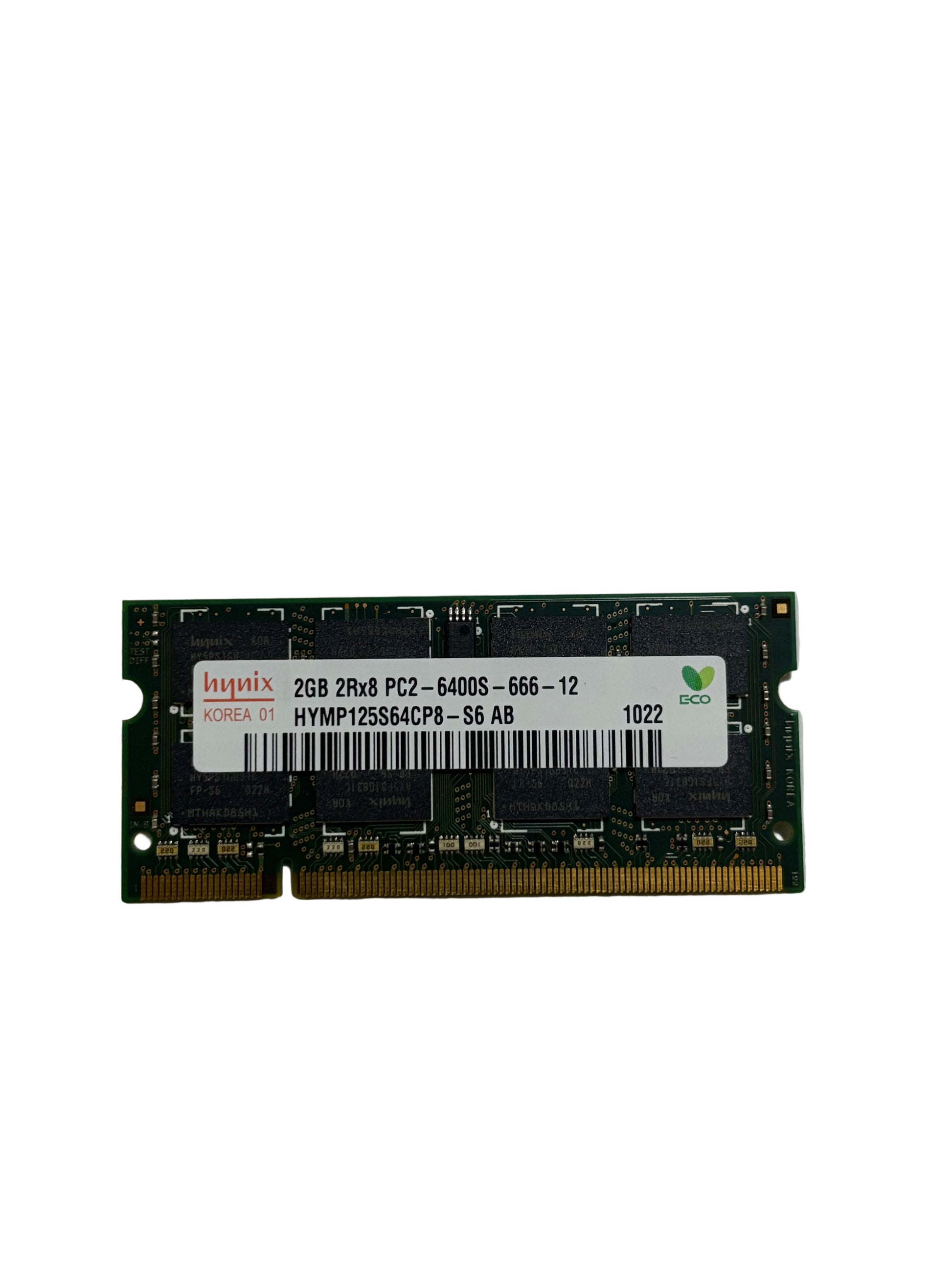 Hynix 2GB 2Rx8 PC2-6400S - 666 -12 DDR2 Laptop Memory 
HYMP125S64CP8 - S6 AB RAM