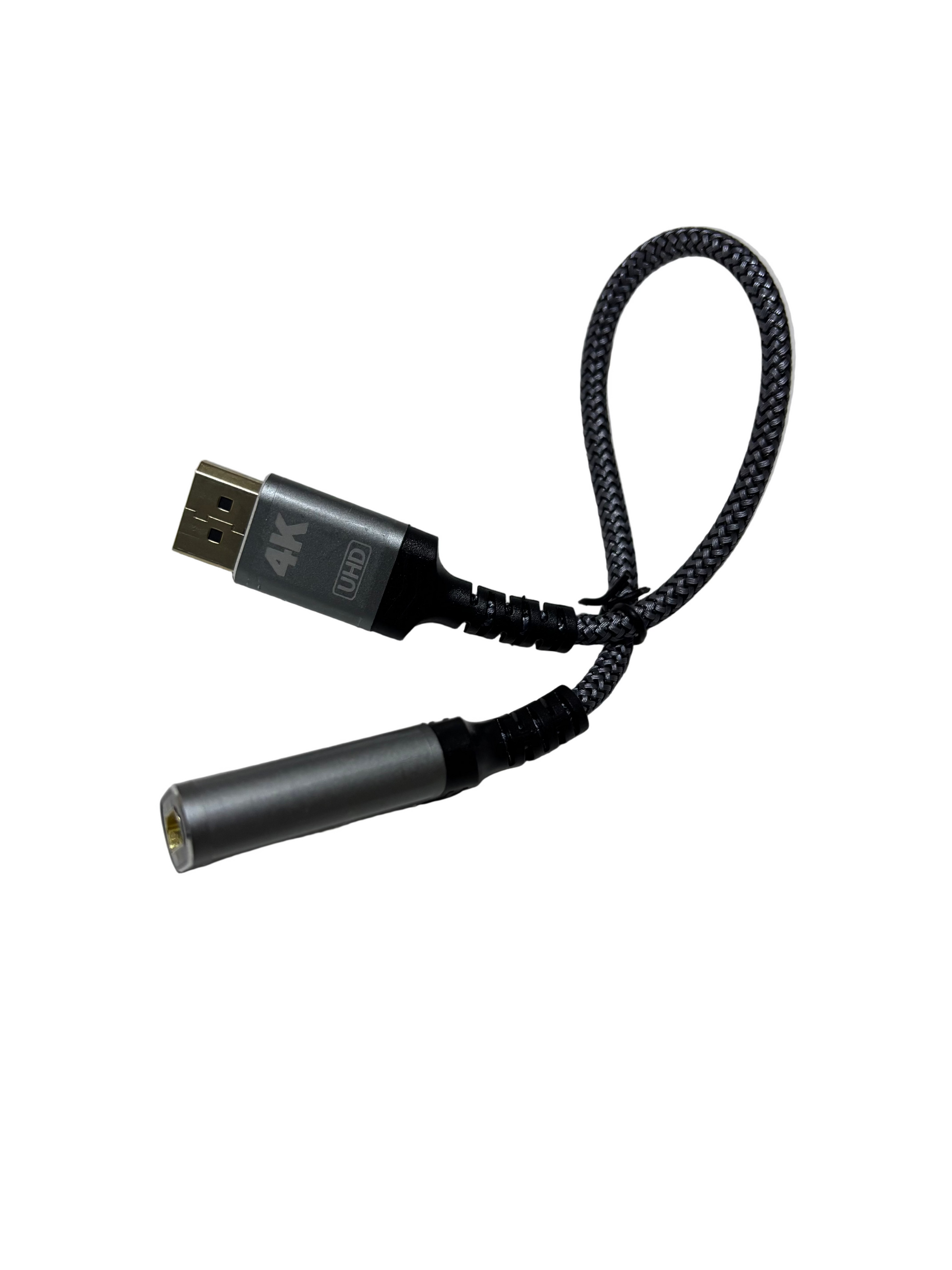 DisplayPort Extension Cable 1ft - 4K Braided Male to Female Adapter
