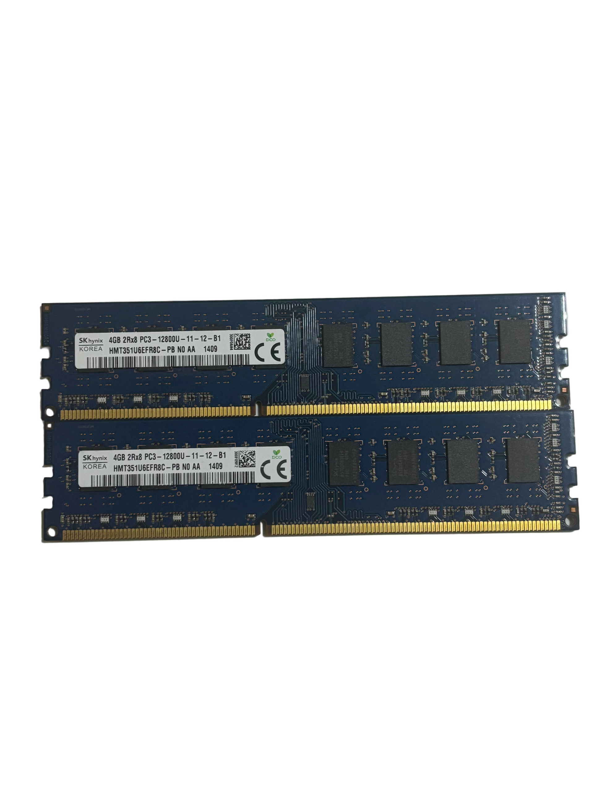 8GB SK hynix 2x4GB 2Rx8 PC3-12800U-11-12-B1 HMT351U6EFR8C-PB DDR3 desktop RAM module