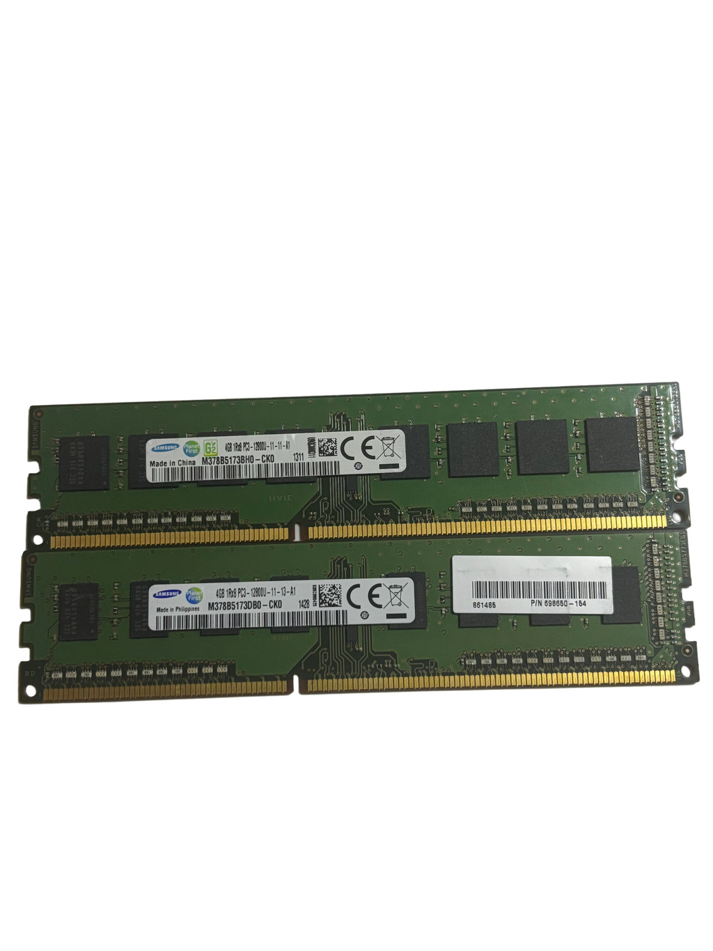 8GB Samsung RAM module DDR3 2x4GB PC3-12800U 1Rx8 Desktop Memory M378B5173BH0 - CKO