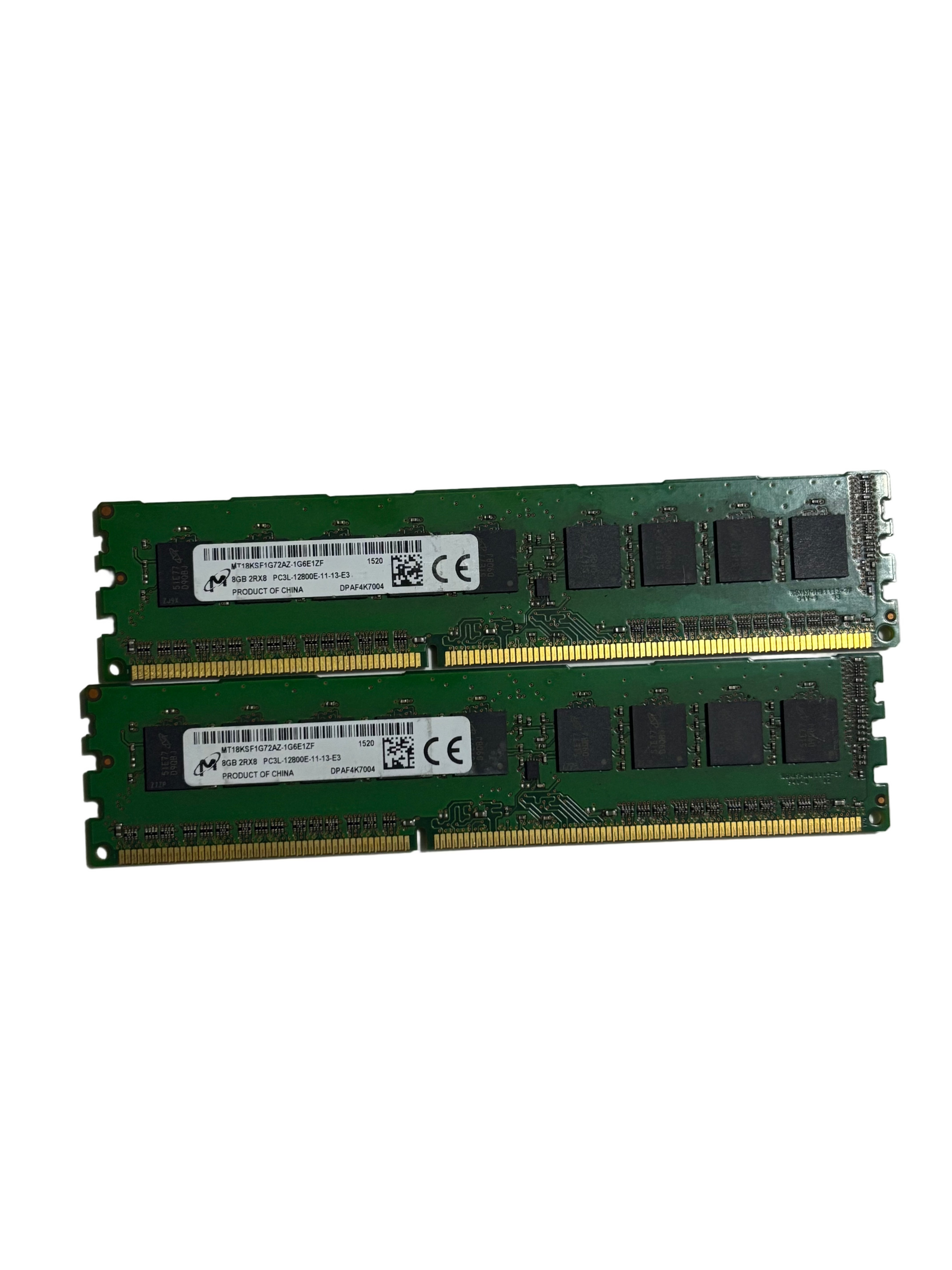 16GB PC3L 2X8GB DDR3 Desktop Memory MT18KSF1G72AZ-1G6E1ZF15208GB 2RX8 PC3L-12800E-11-13-E3DPAF4K7004 RAM