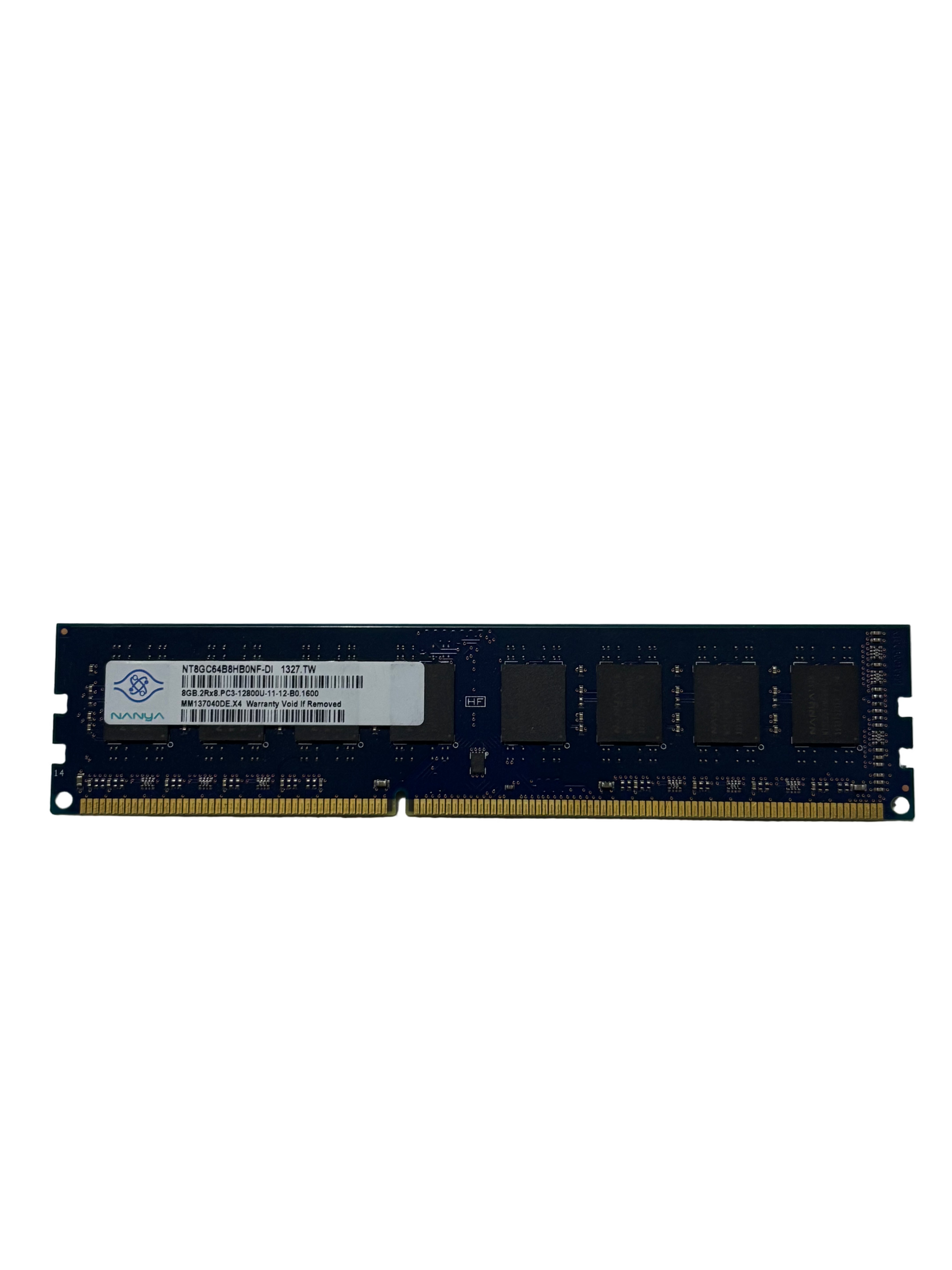 8GB 2Rx8 PC3-12800U-11-12-B0.1600 MM137040DE" DDR3 desktop RAM module