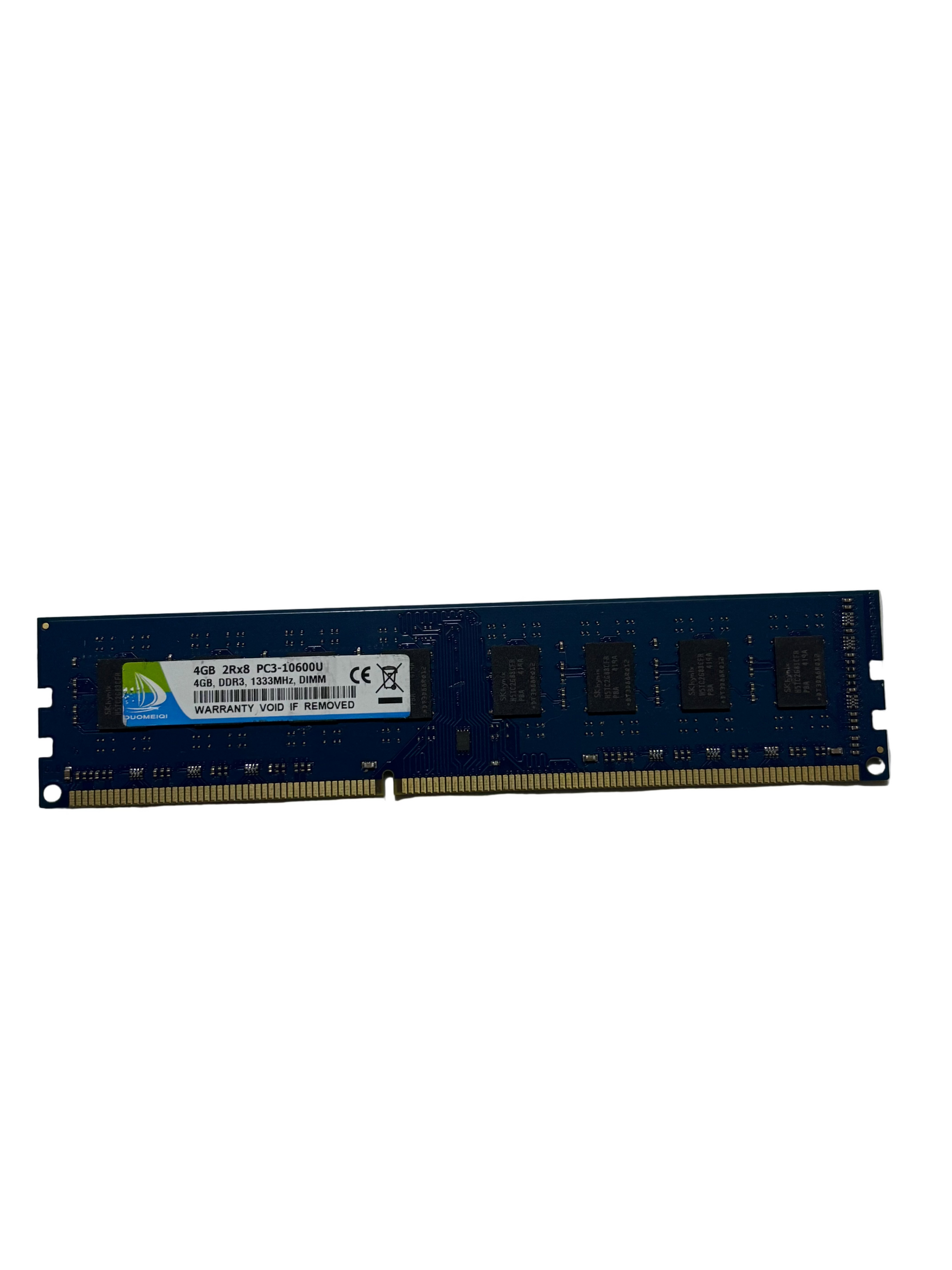 4GB 2Rx8 PC3-10600U, Desktop memory DDR3, 1333MHz, DIMM