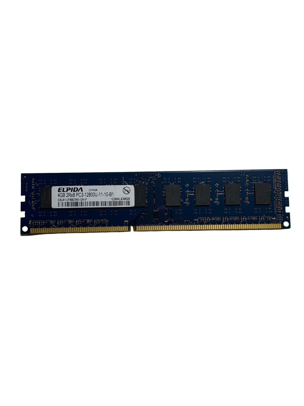 ELPIDA DDR3 Desktop Memory 
4GB 2Rx8 PC3-12800U-11-10-B1
EBJ41UF8BDW0-GN-F
1239WL939629 RAM