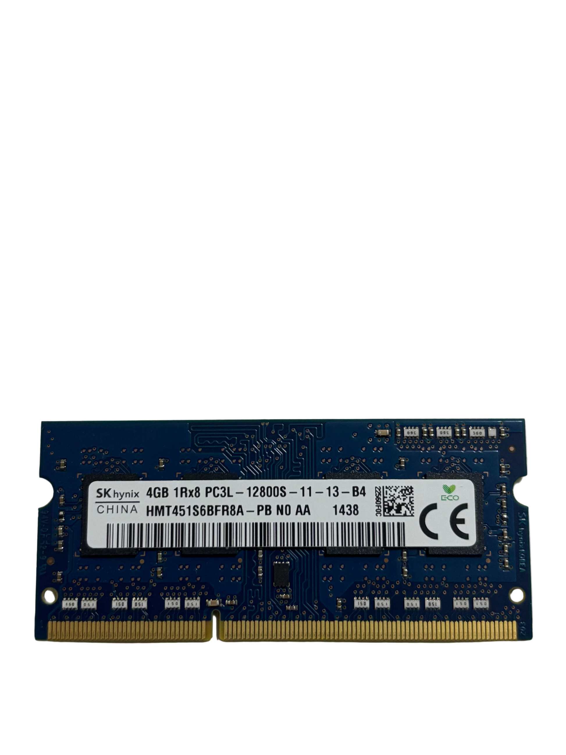 SKhynix 4GB 1Rx8 PC3L-12800S-11-13-B4 SO-DIMM, SO-DIMM laptops Memory 
HMT451S6BFR8A-PB NO AA 1438
100