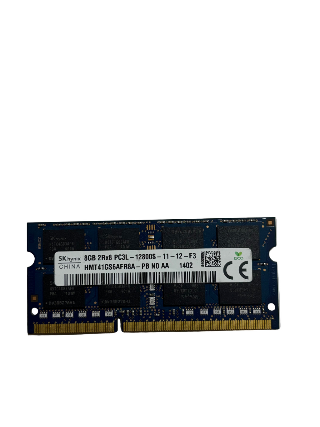 SK hynix 8GB 2Rx8 PC3L - 12800S - 11- 12 - F3 SO-DIMM laptops Memory HMT41GS6AFR8A- PB NO AA
1402