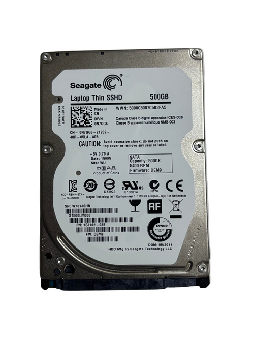 Seagate 500GB Laptop Drive Thin SSHD ST500LM000) SATA 2.5-inch” 6.8mm