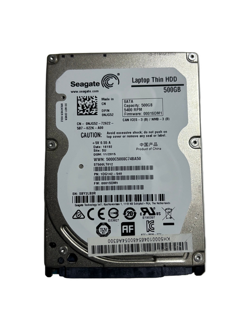 Seagate 500GB Laptop Hard drive Thin HDD, ST500LT012, SATA 2.5-inch” 7mm